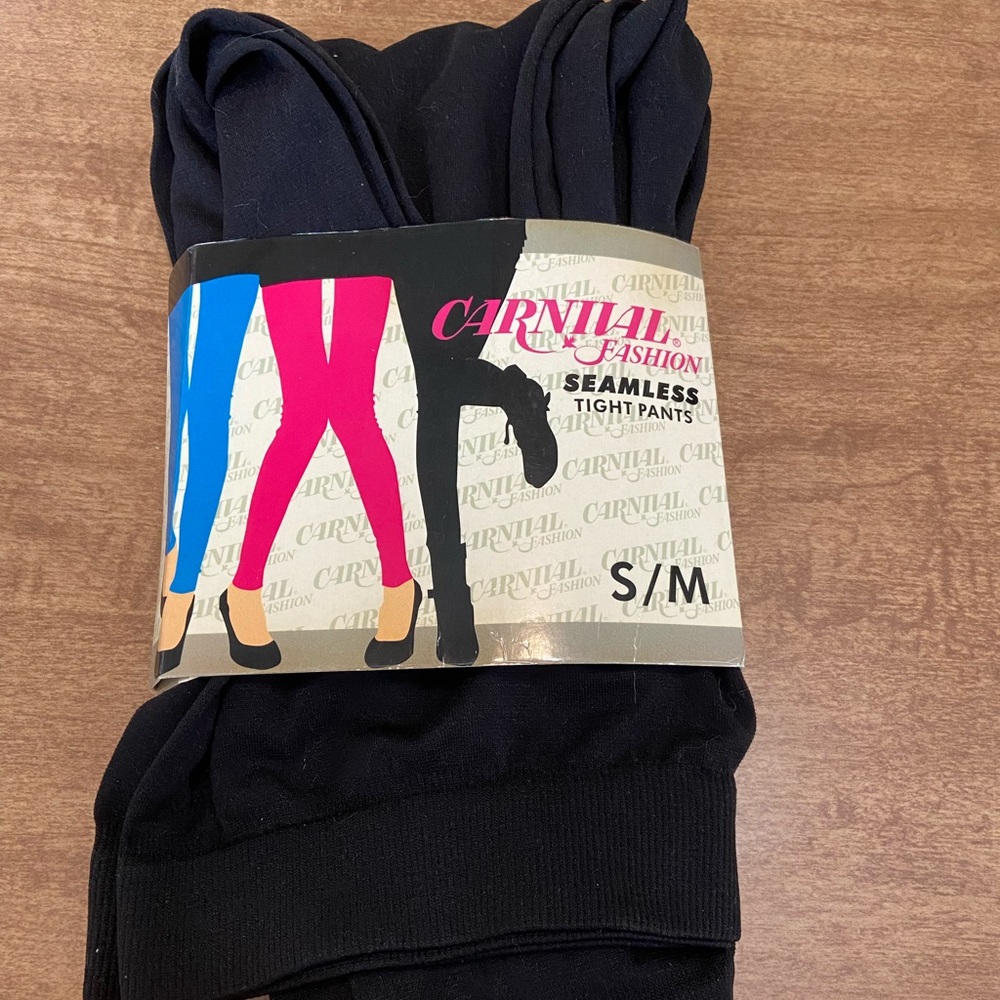 Carnival Fashion Seamless Tight Pants‎ BLACK Size S/M